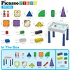 image:imagePicassoTiles 316 piece Activity Table with Magnetic Tiles and Building Brick Blocks Playset Table with Magnetic Action Figures amp Storage Included Can be Use as Water amp Sand Tables STEM Toys Ages 3