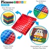 image:imagePicassoTiles 316 piece Activity Table with Magnetic Tiles and Building Brick Blocks Playset Table with Magnetic Action Figures amp Storage Included Can be Use as Water amp Sand Tables STEM Toys Ages 3
