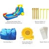 image:imagePicassoTiles KC108 Kids Inflatable Slide Park with Pool Splash Zone Bouncing House Climbing Wall Builtin Sprayers Cannon Mount and Heavy Duty GFCI ETL Certified 385W Blower Outdoor Summer Fun