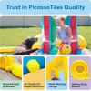 image:imagePicassoTiles KC108 Kids Inflatable Slide Park with Pool Splash Zone Bouncing House Climbing Wall Builtin Sprayers Cannon Mount and Heavy Duty GFCI ETL Certified 385W Blower Outdoor Summer Fun