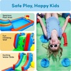 image:imagePicassoTiles KC108 Kids Inflatable Slide Park with Pool Splash Zone Bouncing House Climbing Wall Builtin Sprayers Cannon Mount and Heavy Duty GFCI ETL Certified 385W Blower Outdoor Summer Fun