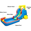 image:imagePicassoTiles KC108 Kids Inflatable Slide Park with Pool Splash Zone Bouncing House Climbing Wall Builtin Sprayers Cannon Mount and Heavy Duty GFCI ETL Certified 385W Blower Outdoor Summer Fun