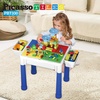 image:imagePicassoTiles Kids Activity Center Play Table amp Study Desk Set Sandbox Water Tight Container Storage Allin1 STEM Toy Kit Playset with 330pc Dual Size Building Bricks Construction Blocks Marble Run