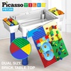 image:imagePicassoTiles Kids Activity Center Play Table amp Study Desk Set Sandbox Water Tight Container Storage Allin1 STEM Toy Kit Playset with 330pc Dual Size Building Bricks Construction Blocks Marble Run