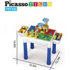 image:imagePicassoTiles Kids Activity Center Play Table amp Study Desk Set Sandbox Water Tight Container Storage Allin1 STEM Toy Kit Playset with 330pc Dual Size Building Bricks Construction Blocks Marble Run