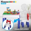 image:imagePicassoTiles Kids Multi Activity Table Storage Bin amp Chair Set Combo 581 PCs Building Block with Marble Run Play Table Compatible with Building Bricks Blocks STEM Toy for Boys amp Girls Ages 3
