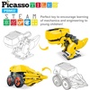 image:imagePicassoTiles STEM Kids Solar Powered Space Robot Educational Learning Engineering Building Toy 6in1 Creative Unique Transformation Renewable Sun Energy Science Experiment DIY Kit Boys Girls Age 83in1 Transformation