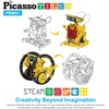 image:imagePicassoTiles STEM Kids Solar Powered Space Robot Educational Learning Engineering Building Toy 6in1 Creative Unique Transformation Renewable Sun Energy Science Experiment DIY Kit Boys Girls Age 812in1 Transformation