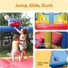image:imageUpgrade Version PicassoTiles KC102 12x10 Foot Inflatable Bouncer Jumping Bouncing House Jump Slide Dunk Playhouse wBasketball Rim 4 Sports Balls FullSize Entry 580W ETL Certified Blower  4 sports balls included retractable sun shade canopy ETLcertified 580watt blower quick 2minute setup ages 3 and up