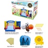 image:imageUpgrade Version PicassoTiles KC102 12x10 Foot Inflatable Bouncer Jumping Bouncing House Jump Slide Dunk Playhouse wBasketball Rim 4 Sports Balls FullSize Entry 580W ETL Certified Blower  4 sports balls included retractable sun shade canopy ETLcertified 580watt blower quick 2minute setup ages 3 and up