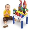 image:imagePicassoTiles 316 piece Activity Table with Magnetic Tiles and Building Brick Blocks Playset Table with Magnetic Action Figures amp Storage Included Can be Use as Water amp Sand Tables STEM Toys Ages 3