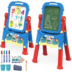 image:imagePicassoTiles Kids Art Easel AllinOne Drawing Board Chalkboard Whiteboard with Art Supplies STEM Educational Gift for Toddlers Boys Girls Age 3 to 8 Years Old Creative Learning Tool for Kids PBT02