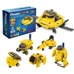 image:imagePicassoTiles STEM Kids Solar Powered Space Robot Educational Learning Engineering Building Toy 6in1 Creative Unique Transformation Renewable Sun Energy Science Experiment DIY Kit Boys Girls Age 8Space Robot
