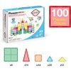 image:imagePicassoTiles 100 Piece Magnetic Tiles Clear 3D Building Blocks for Kids 3  Nolimit scalable builds handson magnet polarity fun family group play quick assemble amp store shape amp color recognition