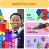 image:imagePicassoTiles 100 Piece Magnetic Tiles Clear 3D Building Blocks for Kids 3  Nolimit scalable builds handson magnet polarity fun family group play quick assemble amp store shape amp color recognition