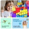 image:imagePicassoTiles 100 Piece Magnetic Tiles Clear 3D Building Blocks for Kids 3  Nolimit scalable builds handson magnet polarity fun family group play quick assemble amp store shape amp color recognition