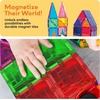 image:imagePicassoTiles 100 Piece Magnetic Tiles Clear 3D Building Blocks for Kids 3  Nolimit scalable builds handson magnet polarity fun family group play quick assemble amp store shape amp color recognition