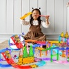 image:imagePicassoTiles 100 Piece Magnetic Tiles Race Track Toy Creative Building Set  Ages 3 premium BPAfree materials promotes hand eye coordination sharpens fine motor control boosts spatial logic skills6 Pcs Race Track Ramp