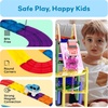 image:imagePicassoTiles 100 Piece Magnetic Tiles Race Track Toy Creative Building Set  Ages 3 premium BPAfree materials promotes hand eye coordination sharpens fine motor control boosts spatial logic skills100 Pcs Race Car Track Set