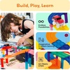 image:imagePicassoTiles 100 Piece Magnetic Tiles Race Track Toy Creative Building Set  Ages 3 premium BPAfree materials promotes hand eye coordination sharpens fine motor control boosts spatial logic skills100 Pcs Race Car Track Set