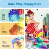 image:imagePicassoTiles 100 Piece Magnetic Tiles Race Track Toy Creative Building Set  Ages 3 premium BPAfree materials promotes hand eye coordination sharpens fine motor control boosts spatial logic skillsMulticolor