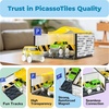 image:imagePicassoTiles 100 Piece Magnetic Tiles Race Track Toy Creative Building Set  Ages 3 premium BPAfree materials promotes hand eye coordination sharpens fine motor control boosts spatial logic skills2 Cars With Garage Race Track
