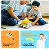 image:imagePicassoTiles 100 Piece Magnetic Tiles Race Track Toy Creative Building Set  Ages 3 premium BPAfree materials promotes hand eye coordination sharpens fine motor control boosts spatial logic skills2 Cars With Garage Race Track