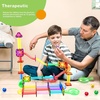 image:imagePicassoTiles 100 Piece Marble Run Magnetic Tiles Race Track STEM Ages 3  BPAfree ABS plastic reinforced edges curved slopes and Uturns steel balls included openended maze layouts shared play120 Piece Marble Run