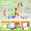image:imagePicassoTiles 100 Piece Marble Run Magnetic Tiles Race Track STEM Ages 3  BPAfree ABS plastic reinforced edges curved slopes and Uturns steel balls included openended maze layouts shared play120 Piece Marble Run