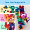 image:imagePicassoTiles 100 Piece Marble Run Magnetic Tiles Race Track STEM Ages 3  BPAfree ABS plastic reinforced edges curved slopes and Uturns steel balls included openended maze layouts shared play100 Piece Marble Run