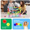 image:imagePicassoTiles 100 Piece Marble Run Magnetic Tiles Race Track STEM Ages 3  BPAfree ABS plastic reinforced edges curved slopes and Uturns steel balls included openended maze layouts shared play8pc Marbles for Marble Run