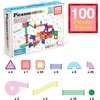 image:imagePicassoTiles 100 Piece Marble Run Magnetic Tiles Race Track STEM Ages 3  BPAfree ABS plastic reinforced edges curved slopes and Uturns steel balls included openended maze layouts shared play100 Piece Marble Run