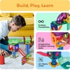 image:imagePicassoTiles 100 Piece Marble Run Magnetic Tiles Race Track STEM Ages 3  BPAfree ABS plastic reinforced edges curved slopes and Uturns steel balls included openended maze layouts shared play50 Piece Marble Run