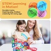 image:imagePicassoTiles 100 Piece Marble Run Magnetic Tiles Race Track STEM Ages 3  BPAfree ABS plastic reinforced edges curved slopes and Uturns steel balls included openended maze layouts shared play8pc Marbles for Marble Run