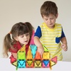 image:imagePicassoTiles 100pc Magnetic Tile Mini Diamond Set Travel Size STEM Educational Building Kit for Toddlers Preschool Boys Girls Age 3 Plus Montessori Indoor Learning Toy for Creative Development PTM100Mini 24pcs