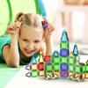 image:imagePicassoTiles 100pc Magnetic Tile Mini Diamond Set Travel Size STEM Educational Building Kit for Toddlers Preschool Boys Girls Age 3 Plus Montessori Indoor Learning Toy for Creative Development PTM100Mini 40pcs With Case