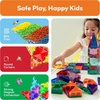 image:imagePicassoTiles 100pc Magnetic Tile Mini Diamond Set Travel Size STEM Educational Building Kit for Toddlers Preschool Boys Girls Age 3 Plus Montessori Indoor Learning Toy for Creative Development PTM100Mini 120pcs
