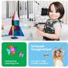 image:imagePicassoTiles 100pc Magnetic Tile Mini Diamond Set Travel Size STEM Educational Building Kit for Toddlers Preschool Boys Girls Age 3 Plus Montessori Indoor Learning Toy for Creative Development PTM100Mini 100pcs