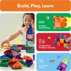 image:imagePicassoTiles 100pc Magnetic Tile Mini Diamond Set Travel Size STEM Educational Building Kit for Toddlers Preschool Boys Girls Age 3 Plus Montessori Indoor Learning Toy for Creative Development PTM100Mini 100pcs