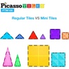 image:imagePicassoTiles 100pc Magnetic Tile Mini Diamond Set Travel Size STEM Educational Building Kit for Toddlers Preschool Boys Girls Age 3 Plus Montessori Indoor Learning Toy for Creative Development PTM100Mini 100pcs
