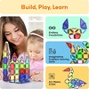 image:imagePicassoTiles 100pc Magnetic Tile Mini Diamond Set Travel Size STEM Educational Building Kit for Toddlers Preschool Boys Girls Age 3 Plus Montessori Indoor Learning Toy for Creative Development PTM100Mini 40pcs With Case