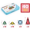 image:imagePicassoTiles 100pc Magnetic Tile Mini Diamond Set Travel Size STEM Educational Building Kit for Toddlers Preschool Boys Girls Age 3 Plus Montessori Indoor Learning Toy for Creative Development PTM100Mini 40pcs With Case