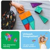 image:imagePicassoTiles 100pc Magnetic Tile Mini Diamond Set Travel Size STEM Educational Building Kit for Toddlers Preschool Boys Girls Age 3 Plus Montessori Indoor Learning Toy for Creative Development PTM100Mini 30pcs