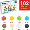 image:imagePicassoTiles 102pcs Pixel Magnetic Puzzle Cube 1 Pixel Mix amp Match Toys with Ideabook STEM Education Learning Building Block Magnets Construction ToySet Stacking Creative Kit for Kids Age 3 PMC102102pc