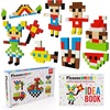 image:imagePicassoTiles 108PC Magnetic Puzzle Cube  Toys Carrying Case 1 Pixel Mix amp Match Cubes wFree Idea Book Sensory Toys Magnetic Tiles Construction Block Travel Bag Waterproof Storage Organizer Box