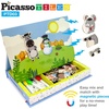 image:imagePicassoTiles 112 Piece Magnetic Mix amp Match Animal Building Activity DIY Combination Puzzle Book Kid Toy Set Educational Playset STEM Learning 20 FREE Unique Animals Creative Inspirational Idea Cards