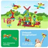 image:imagePicassoTiles 120pcs Hedgehog Interlocking Building Blocks Tiles Construction Toy Set Learning Playset STEAM Development Preschool Kindergarten Toy for Kids Age3 PTB120  Soft rubbery texture easyconnect forms BPAfree amp leadsafe material 20 3D designs handeye coordination amp sortingHedgehog 11pcs