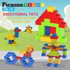 image:imagePicassoTiles 1750 PCS Building Block Tiles Creative Shapes to Enhance Imaginative Play Unique Set to Build Houses Numbers Animals and More Vibrant STEM Toys Washable for Learning Education Ages 3Orange  Green  Yellow  Red  Dark Blue