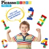 image:imagePicassoTiles 1750 PCS Building Block Tiles Creative Shapes to Enhance Imaginative Play Unique Set to Build Houses Numbers Animals and More Vibrant STEM Toys Washable for Learning Education Ages 3Pbs1750