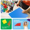 image:imagePicassoTiles 1750 PCS Building Block Tiles Creative Shapes to Enhance Imaginative Play Unique Set to Build Houses Numbers Animals and More Vibrant STEM Toys Washable for Learning Education Ages 3Brick Baseplate 10 Pack 10x10